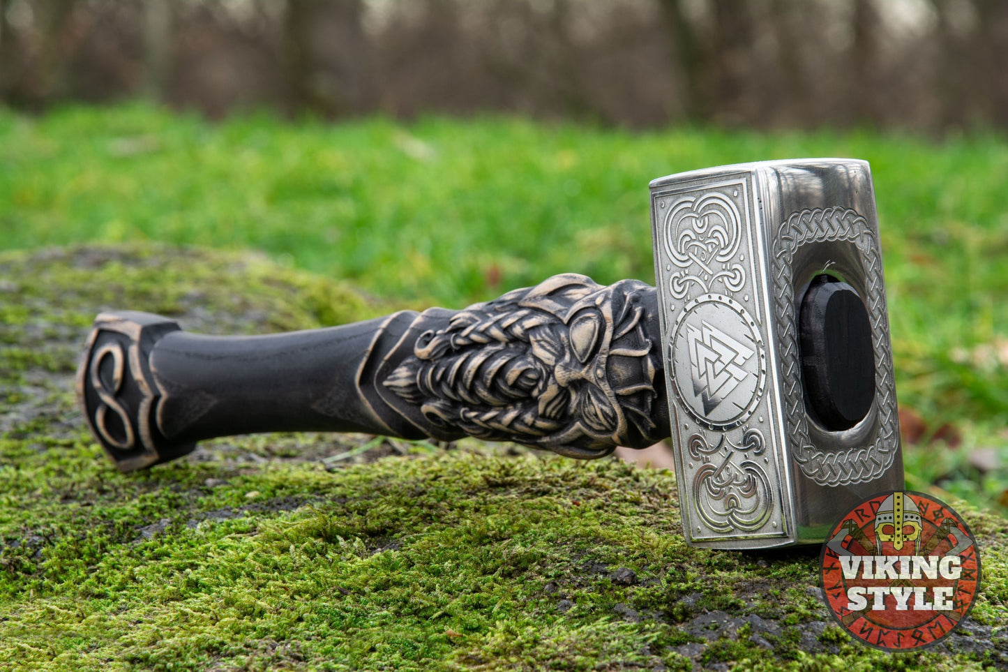 Handmade Viking Hammer - Odin & Valknut