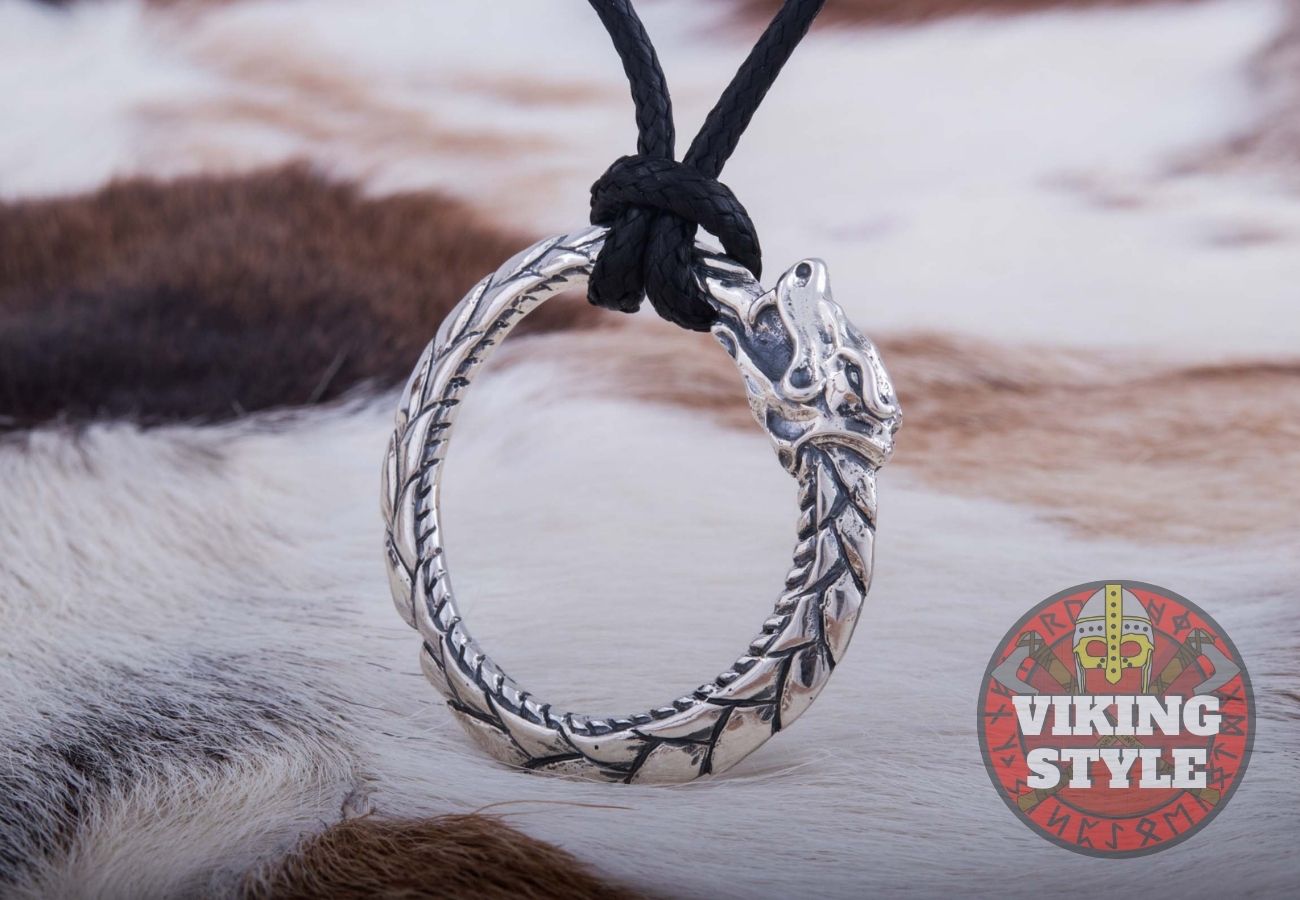 Jörmungandr Pendant - World Serpent, 925 Silver