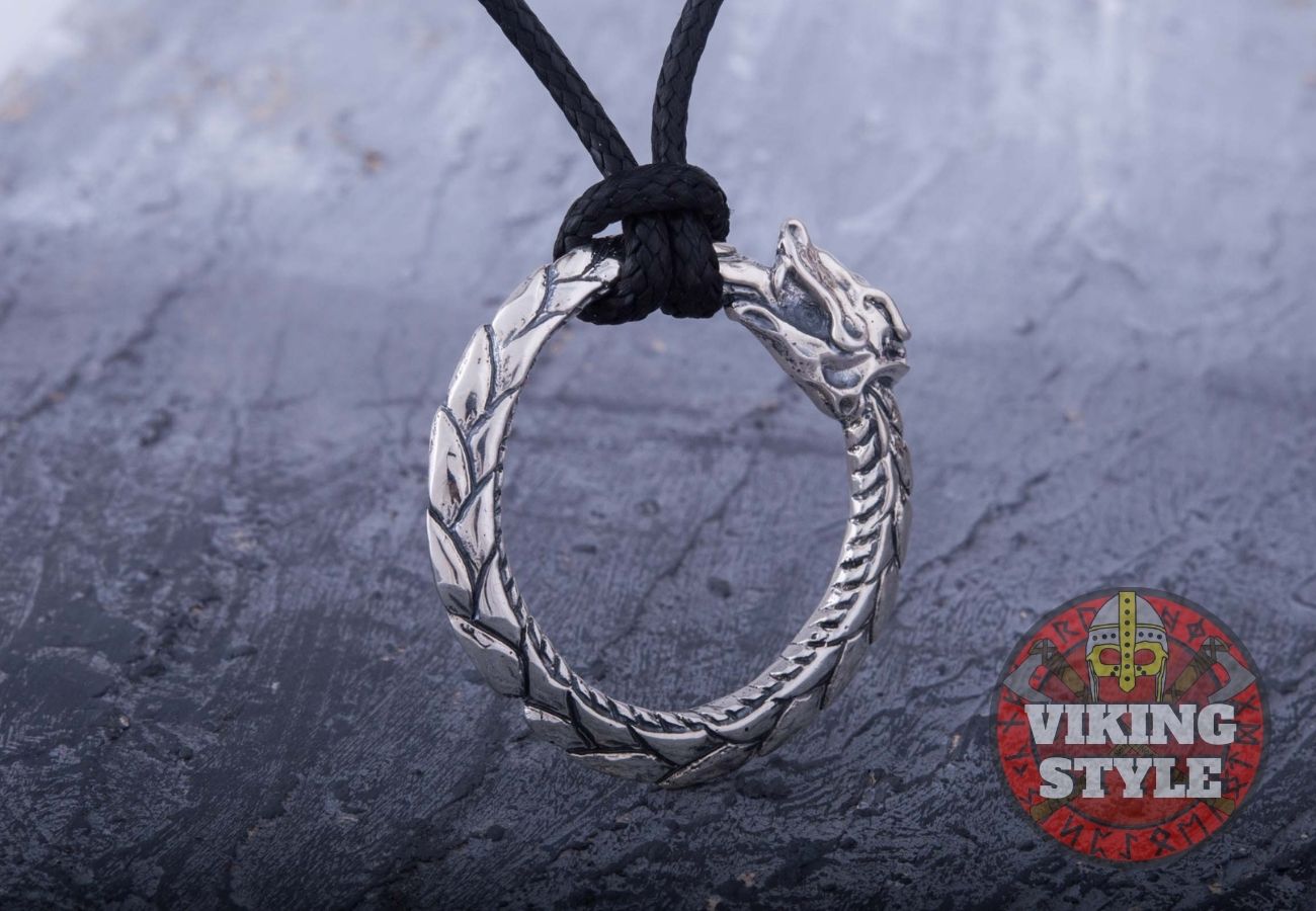 Jörmungandr Pendant - World Serpent, 925 Silver