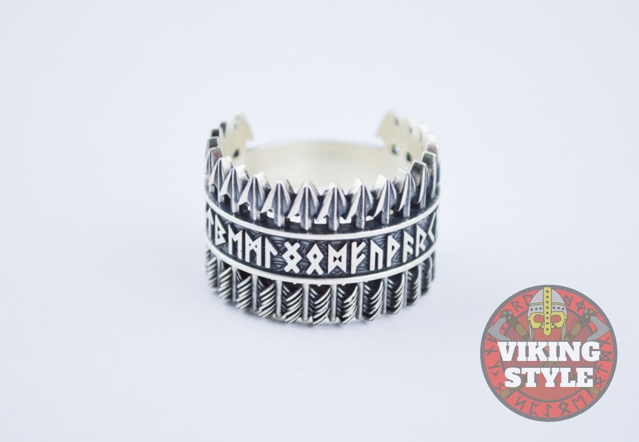 Runic Ring - Arrow, 925 Silver