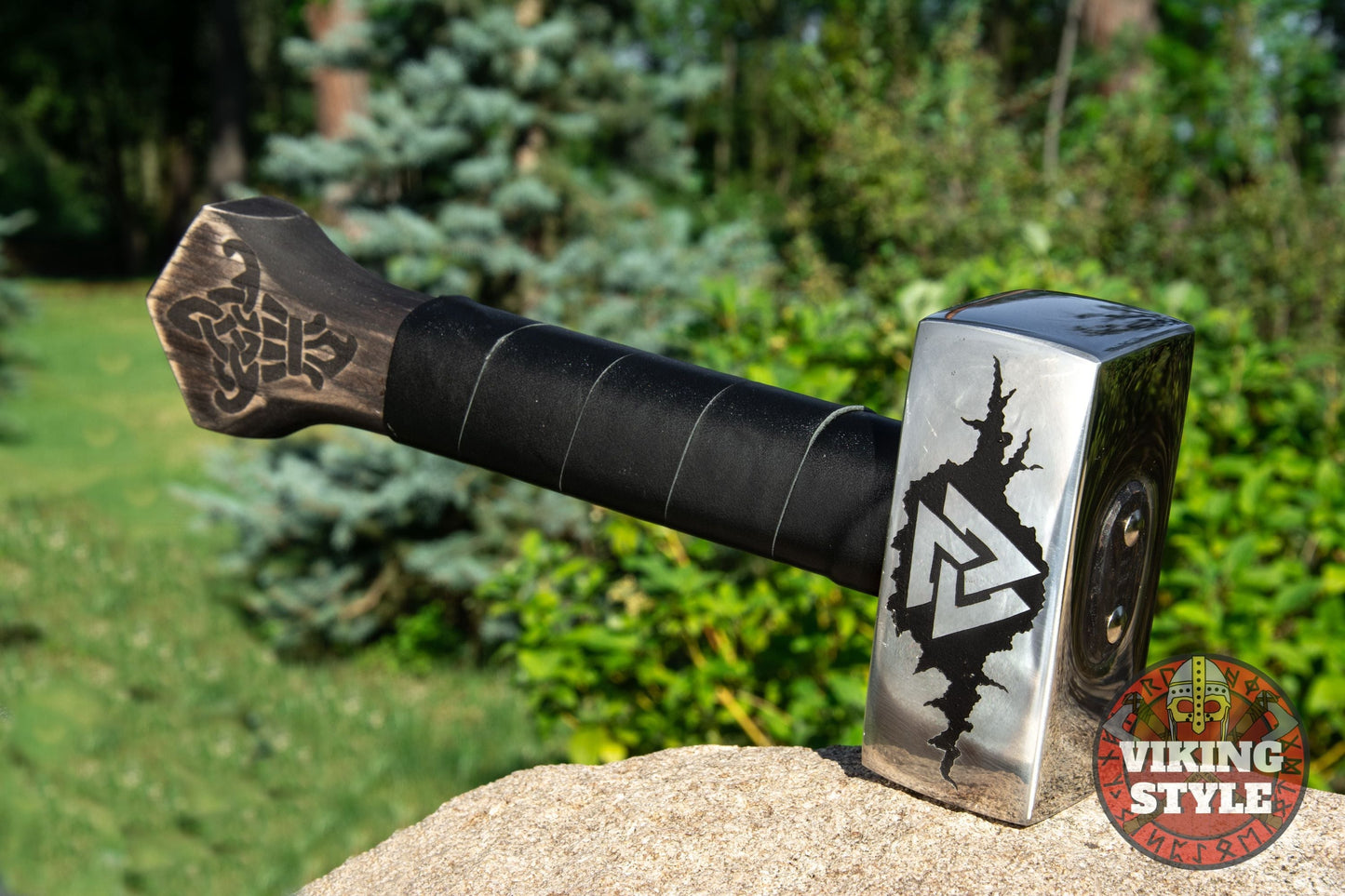 Handmade Viking Hammer - Valknut