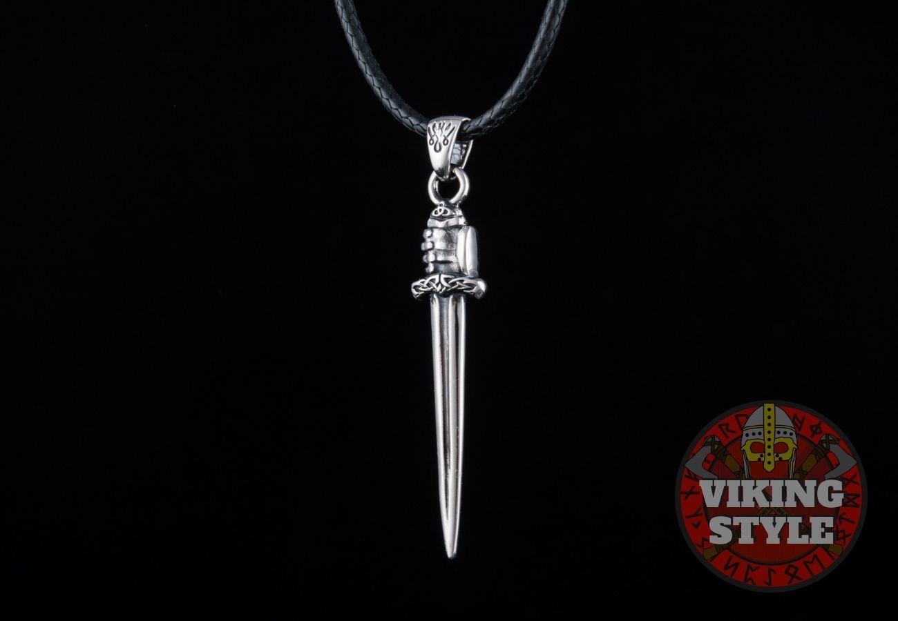 Viking Sword Pendant - 925 Silver
