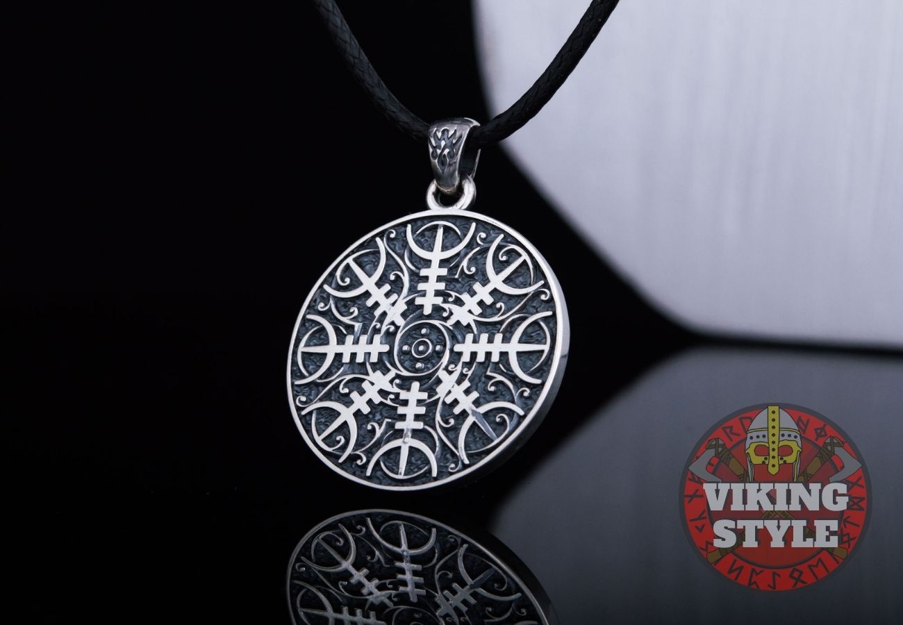 Ægishjálmur Pendant - Lunar, 925 Silver
