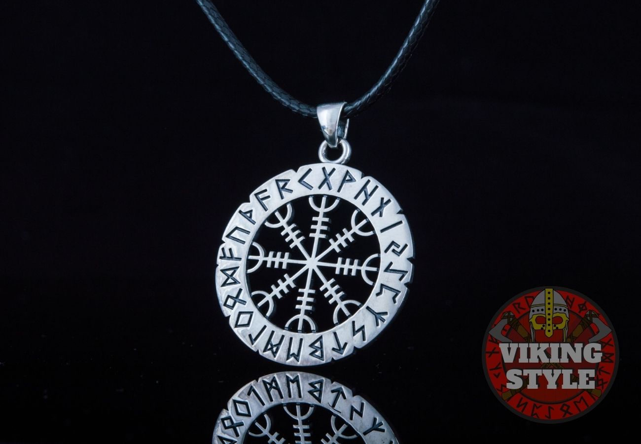 Ægishjálmur Pendant - Runic, 925 Silver