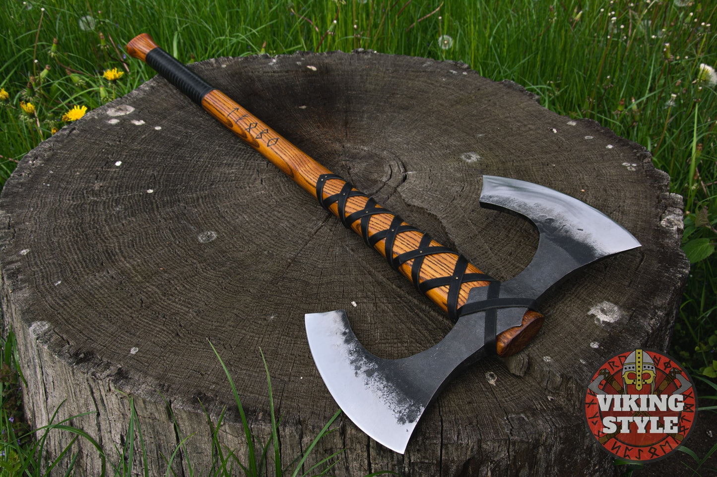 Double Sided Viking Axe - Havamal