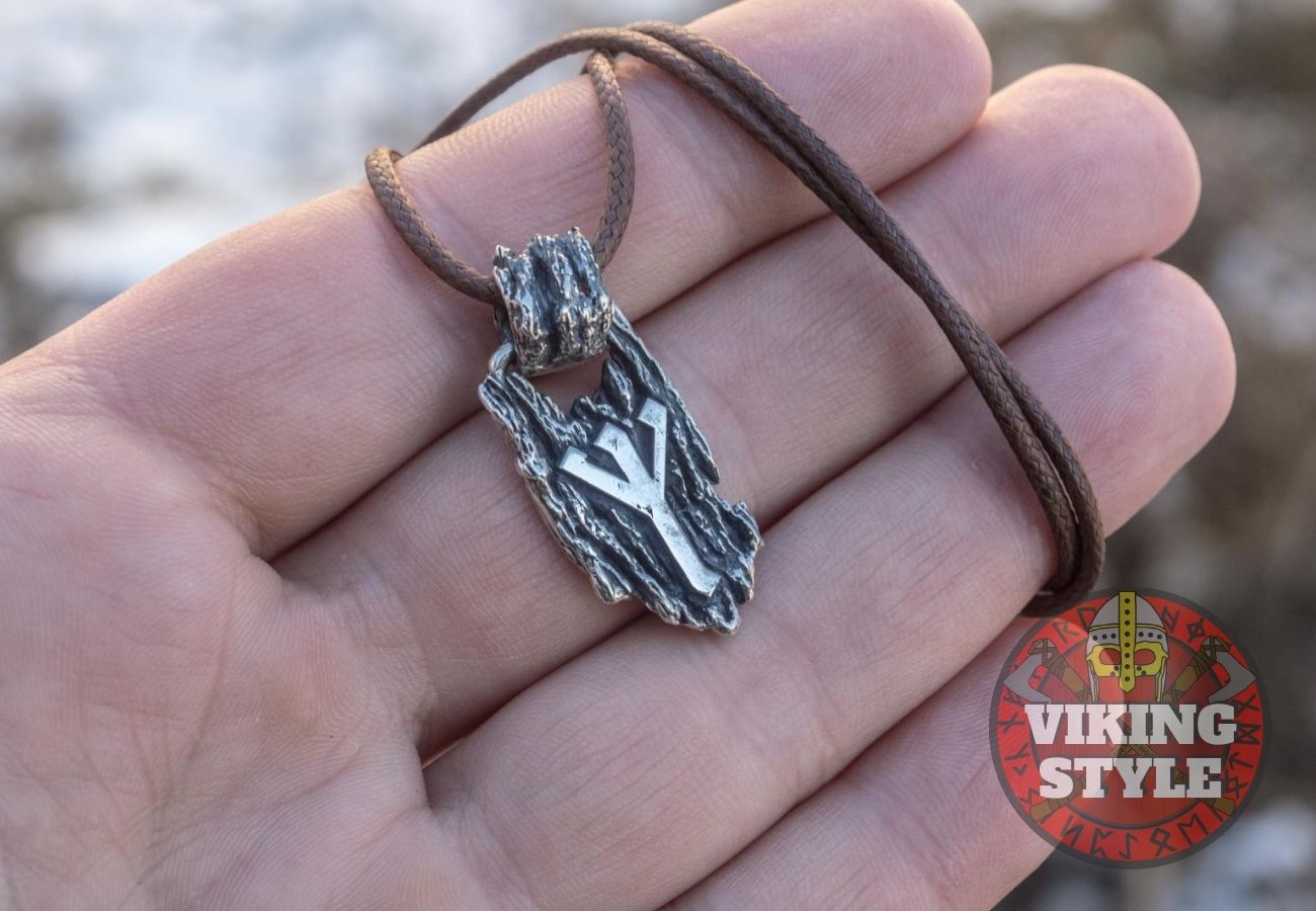 Rune Pendant - Algiz, 925 Silver