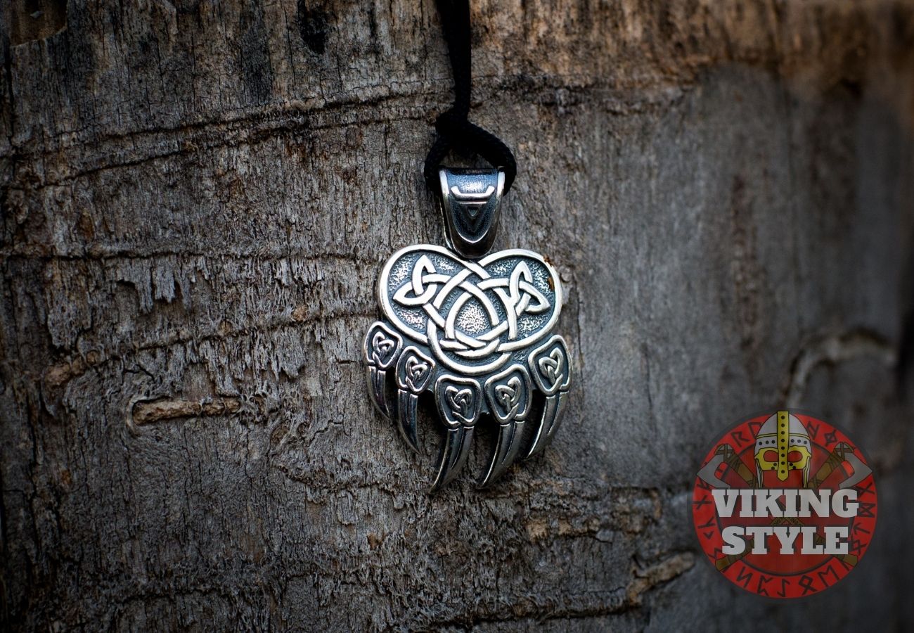Bear Paw Pendant - Bjørn, 925 Silver