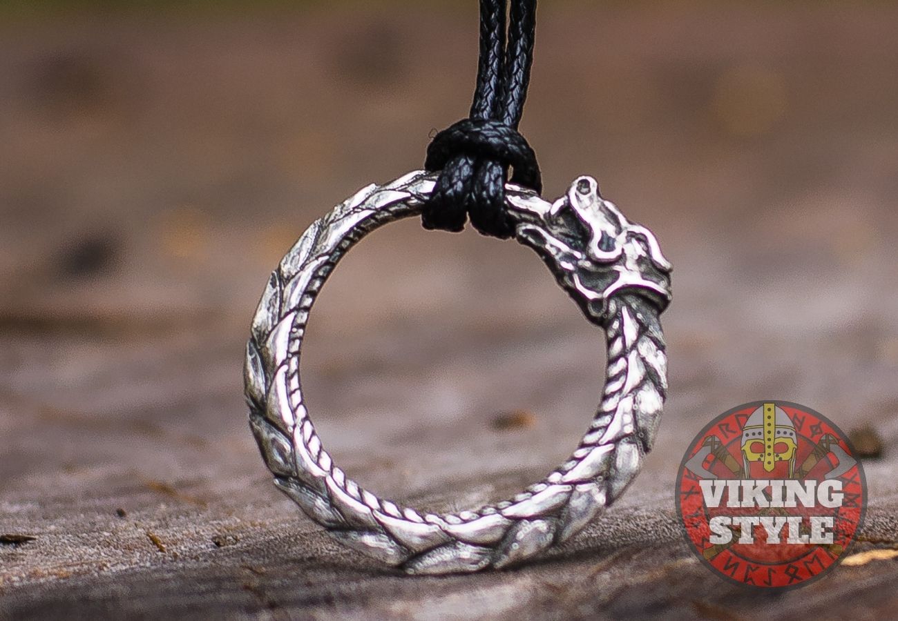 Jörmungandr Pendant - World Serpent, 925 Silver