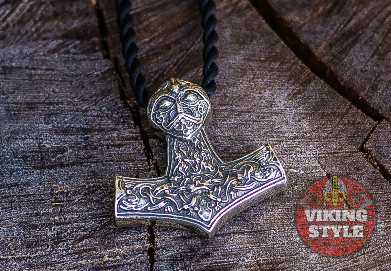 Mjölnir Pendant - Face, 925 Silver