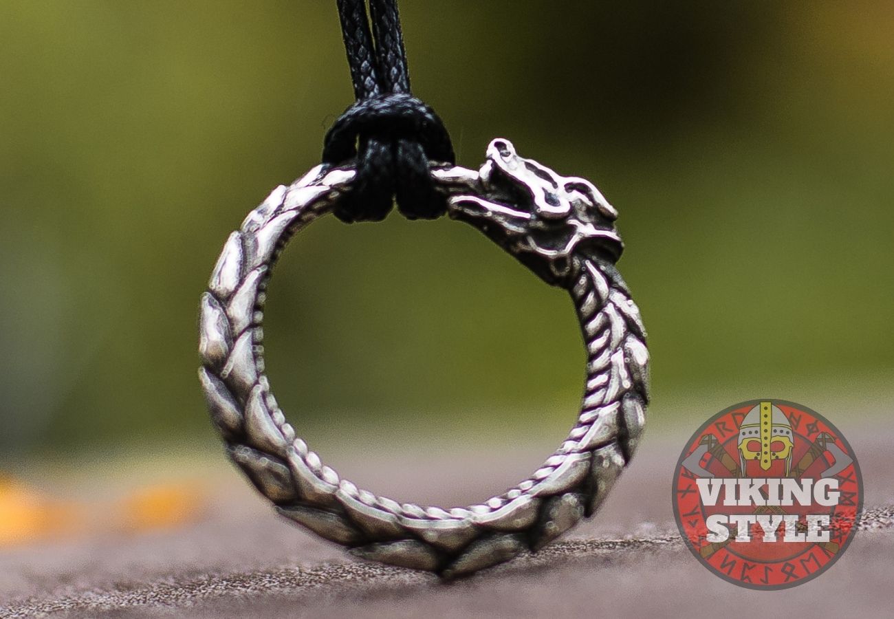 Jörmungandr Pendant - World Serpent, 925 Silver