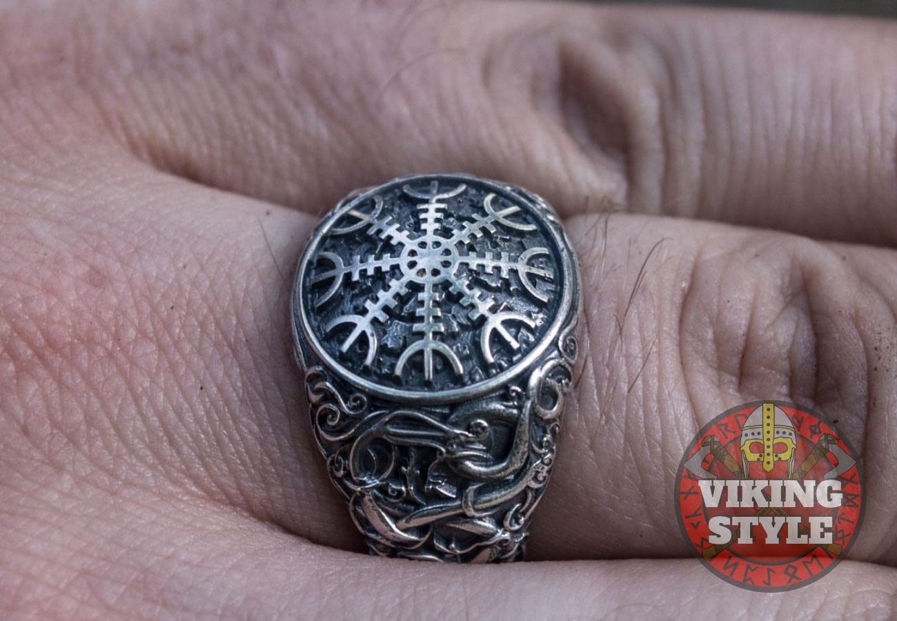 Ægishjálmur Ring - Urnes, 925 Silver
