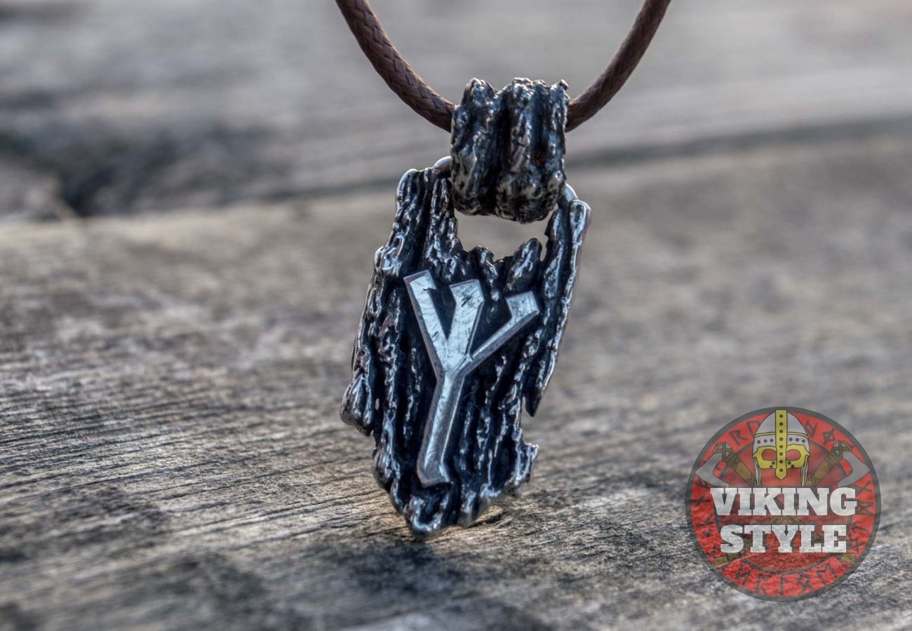 Rune Pendant - Algiz, 925 Silver