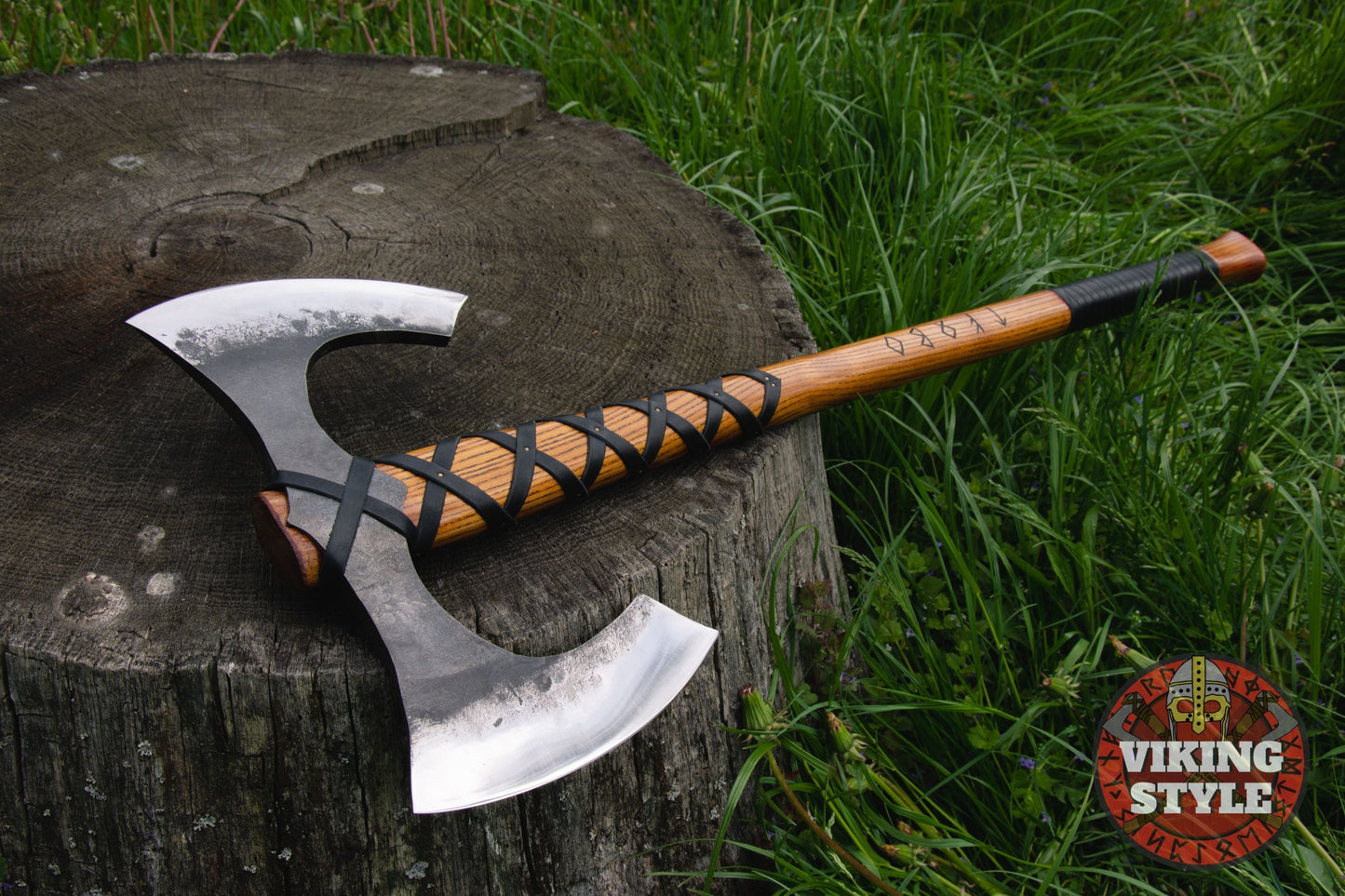 Double Sided Viking Axe - Havamal
