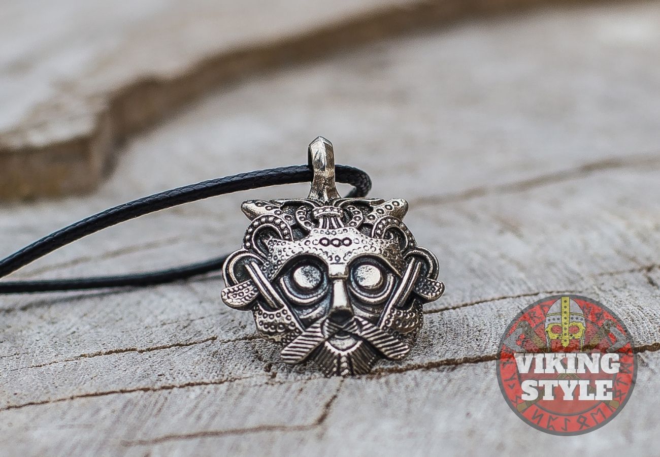 Gnezdovo Mask Pendant - 925 Silver