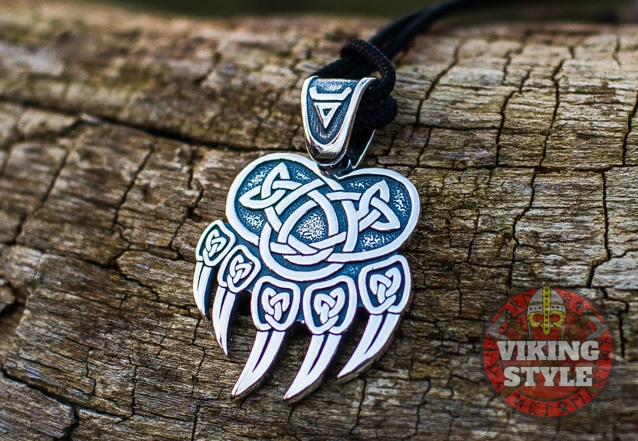 Bear Paw Pendant - Bjørn, 925 Silver