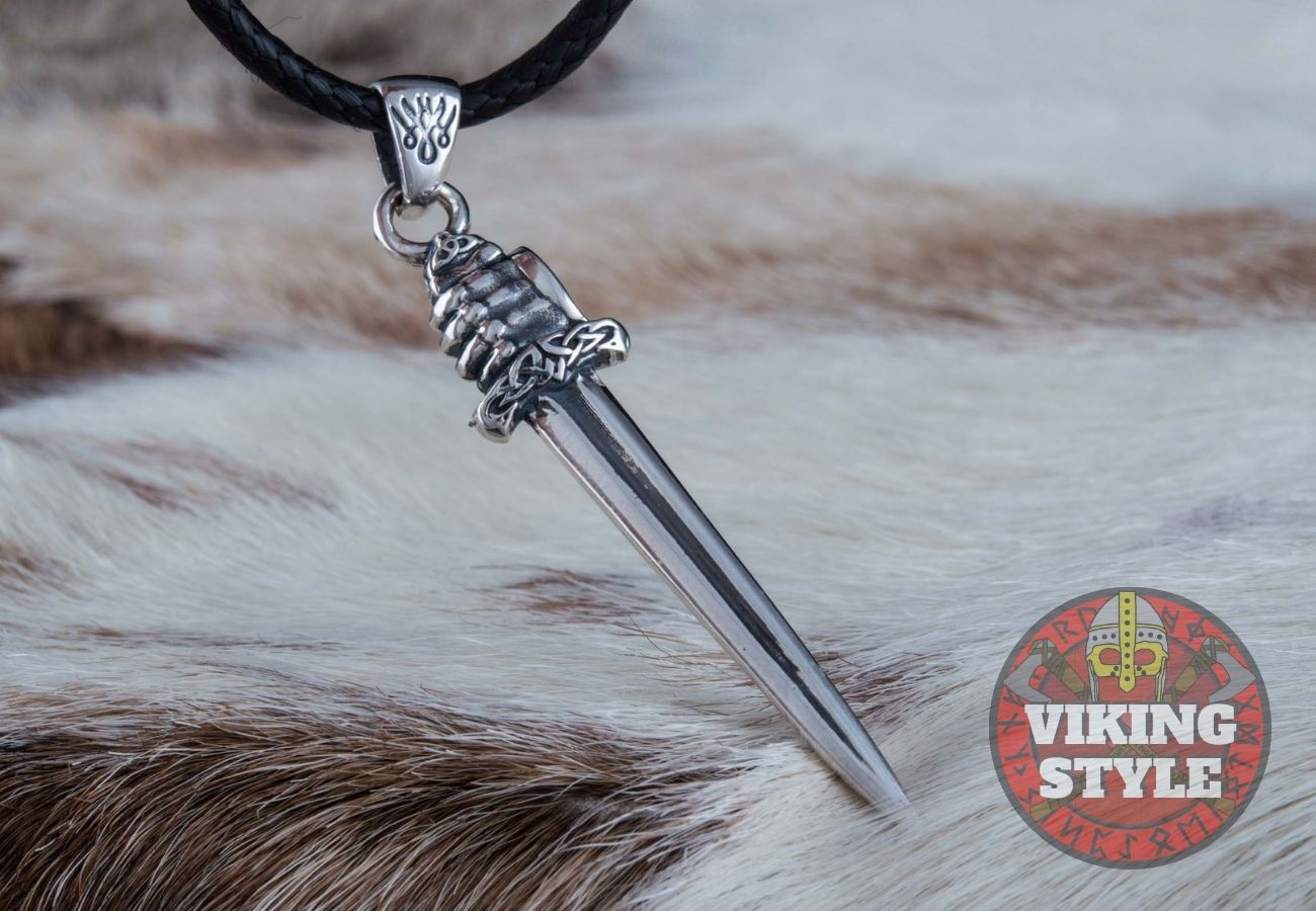 Viking Sword Pendant - 925 Silver