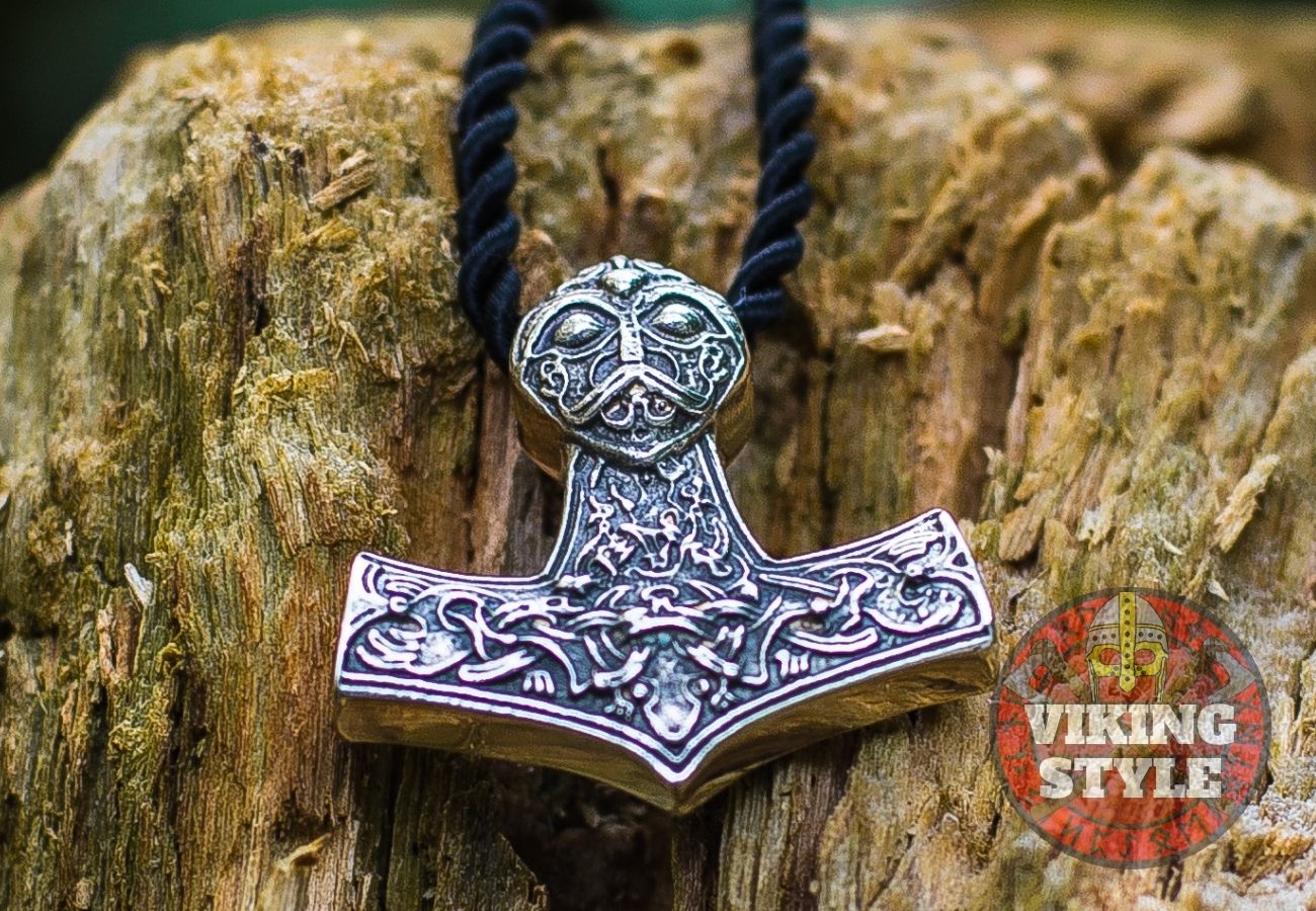 Mjölnir Pendant - Face, 925 Silver