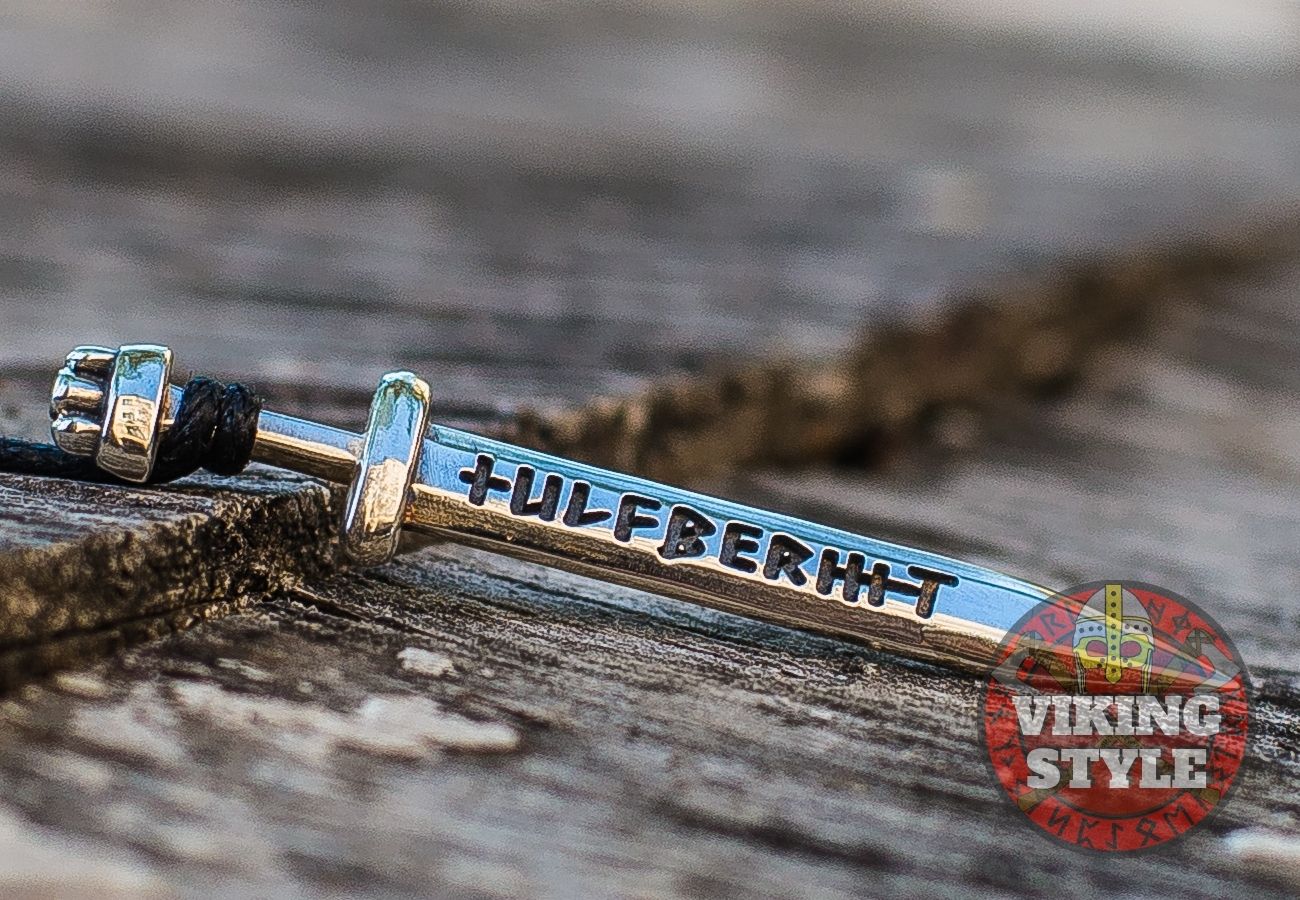 Viking Sword Pendant - Engraved, 925 Silver