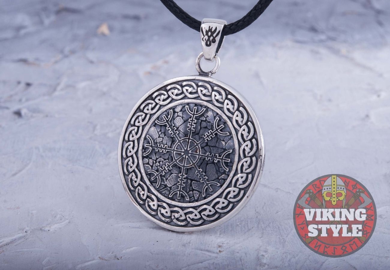 Ægishjálmur Pendant - Endless Knot, 925 Silver