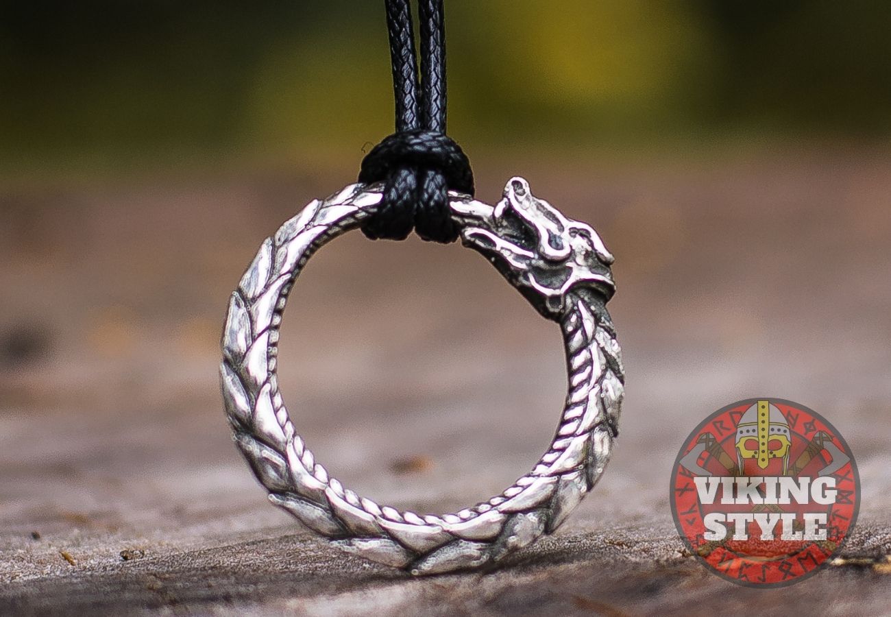 Jörmungandr Pendant - World Serpent, 925 Silver