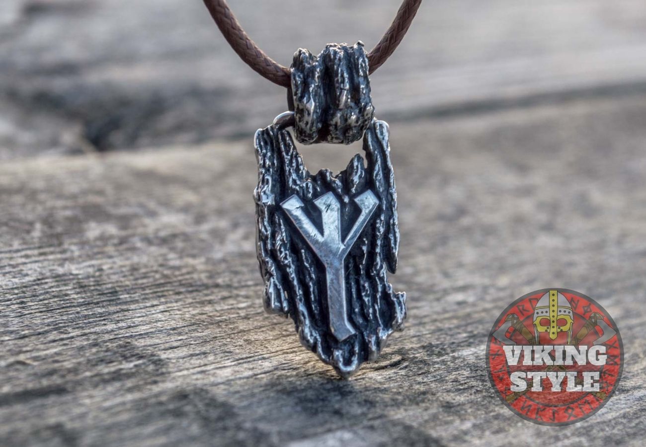 Rune Pendant - Algiz, 925 Silver
