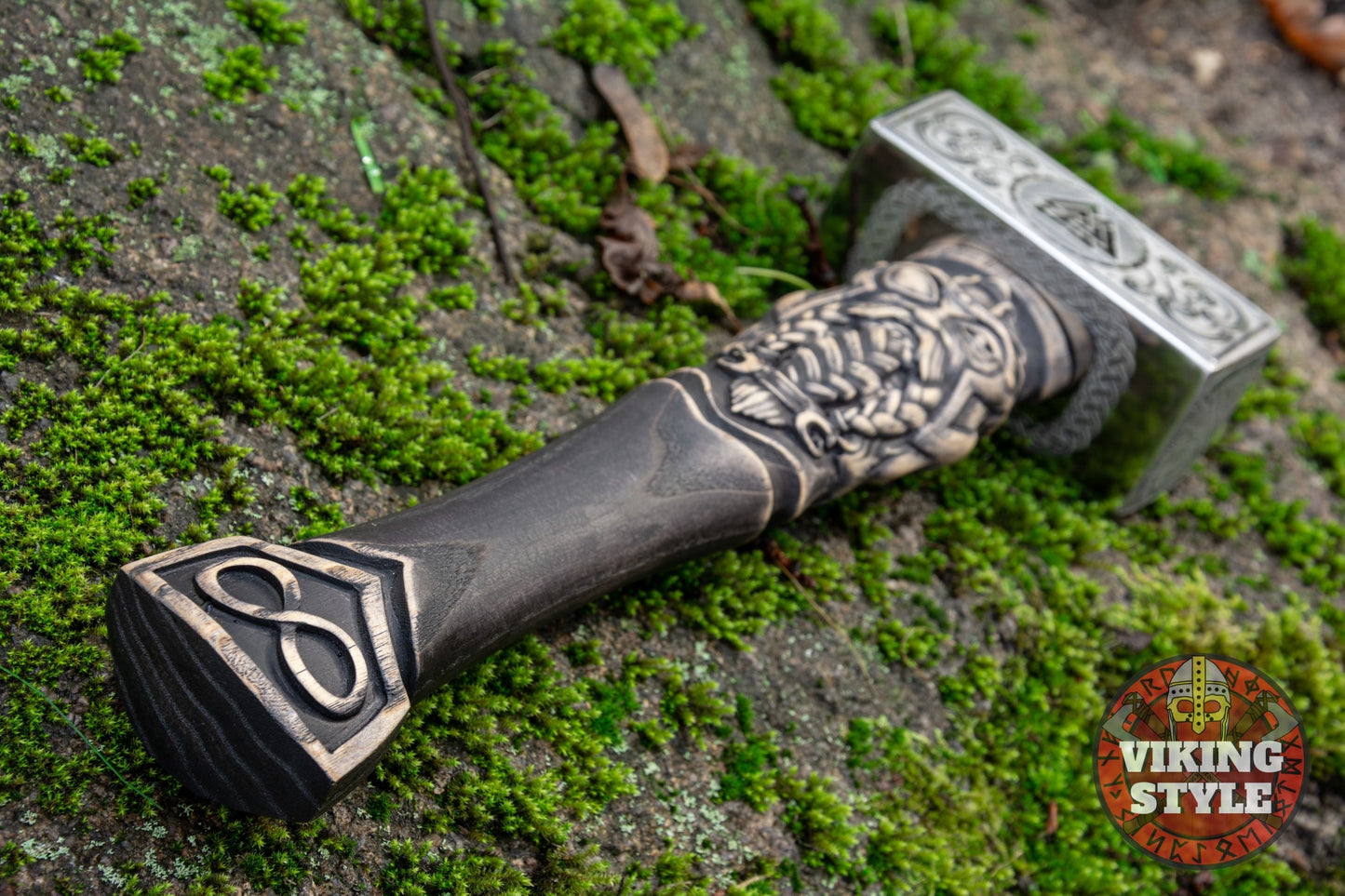 Handmade Viking Hammer - Odin & Valknut