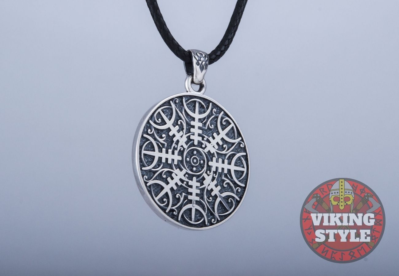 Ægishjálmur Pendant - Lunar, 925 Silver