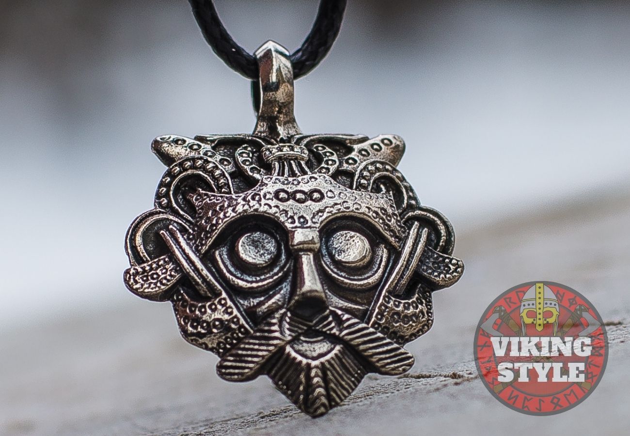 Gnezdovo Mask Pendant - 925 Silver