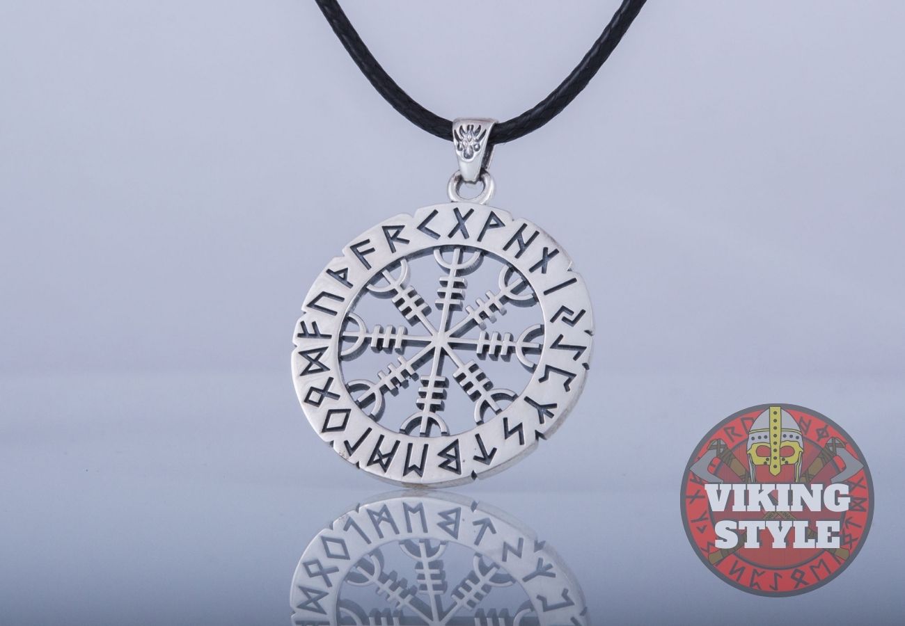 Ægishjálmur Pendant - Runic, 925 Silver