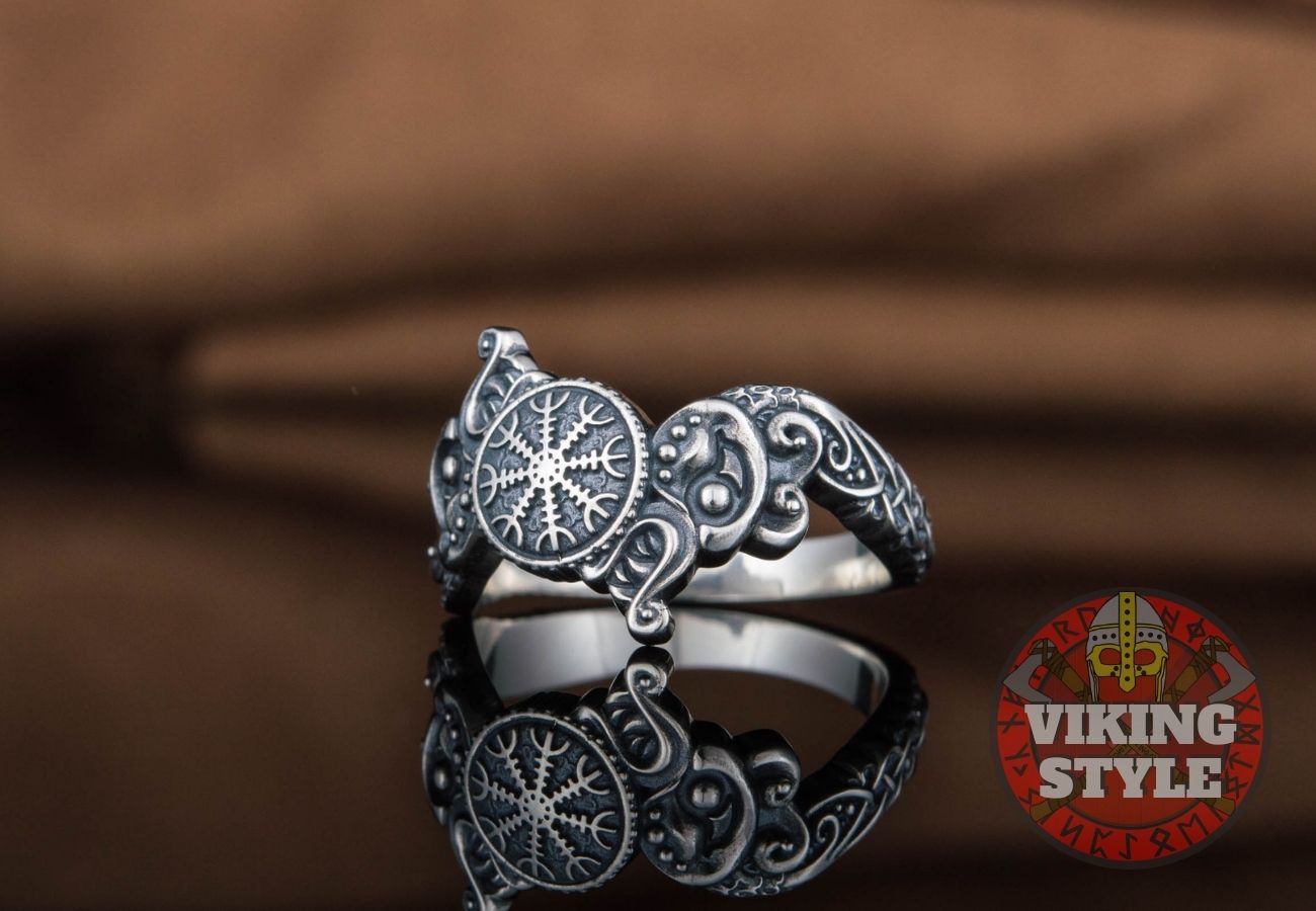 Ægishjálmur Ring - Serpent, 925 Silver