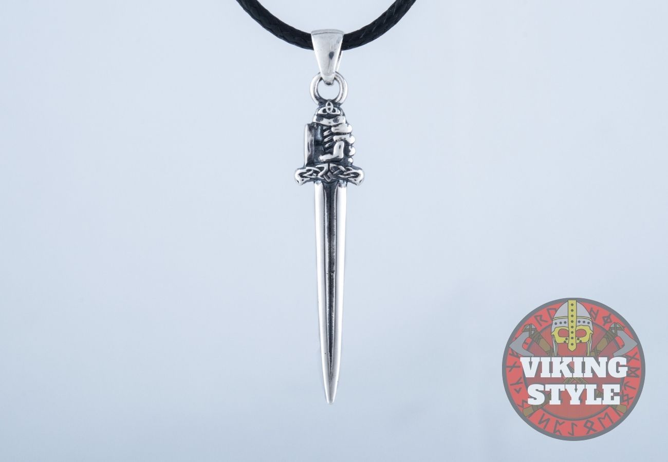 Viking Sword Pendant - 925 Silver