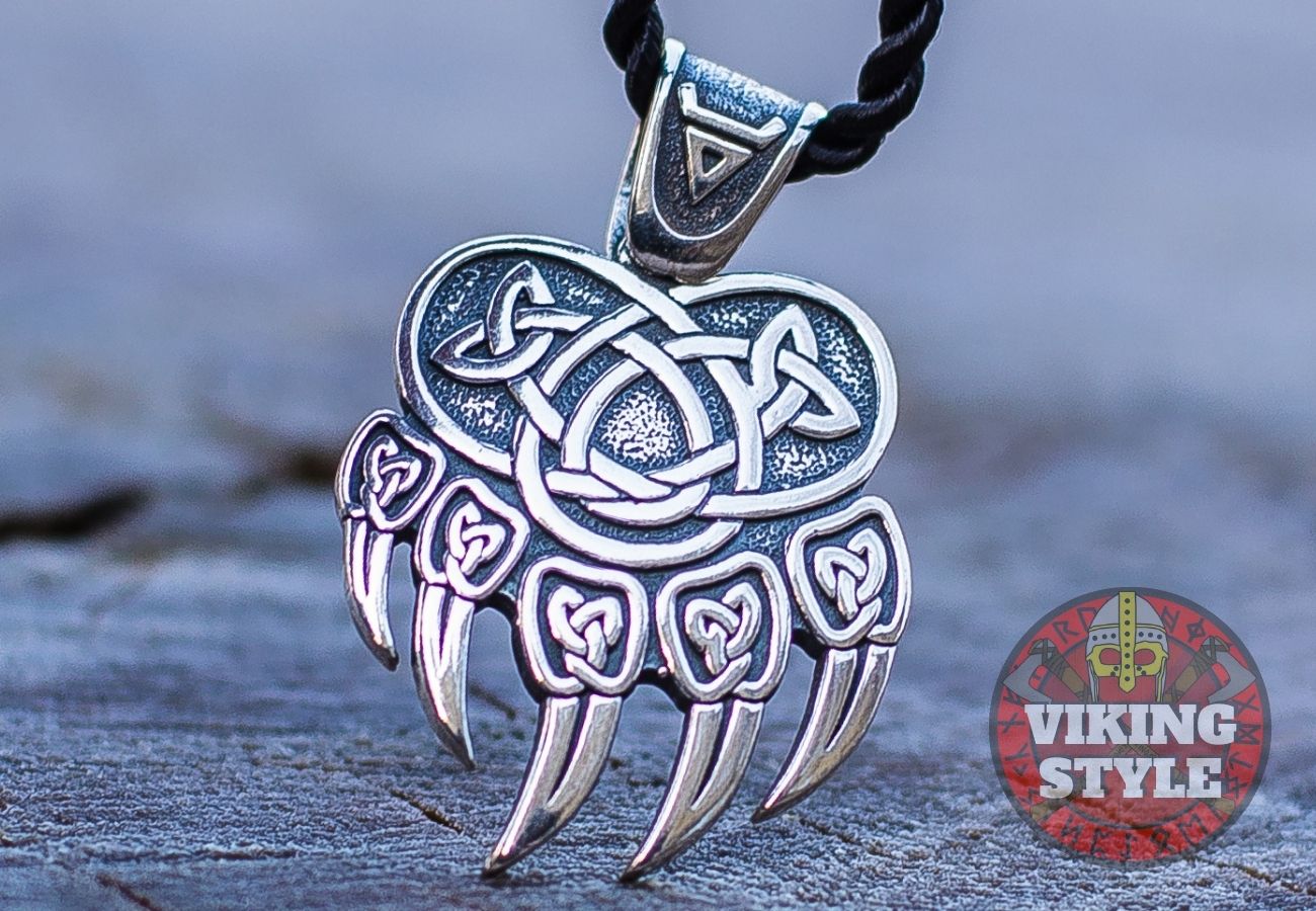 Bear Paw Pendant - Bjørn, 925 Silver