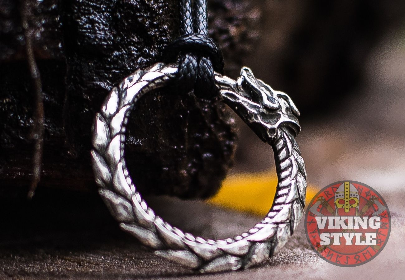 Jörmungandr Pendant - World Serpent, 925 Silver