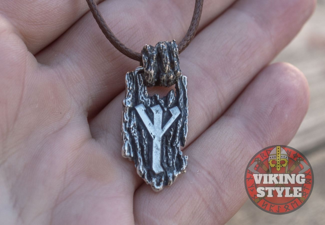 Rune Pendant - Algiz, 925 Silver