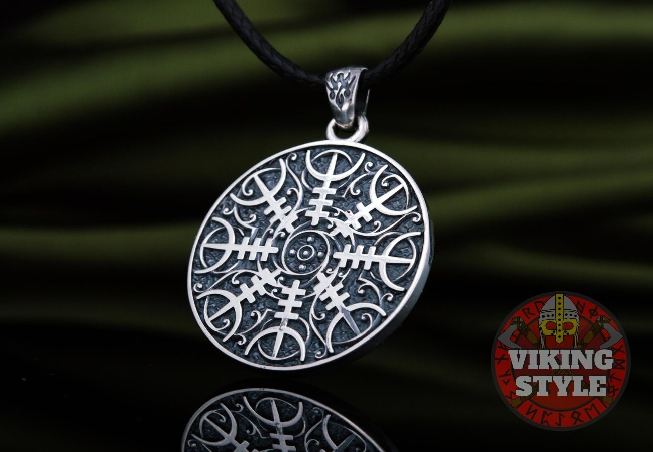 Ægishjálmur Pendant - Lunar, 925 Silver