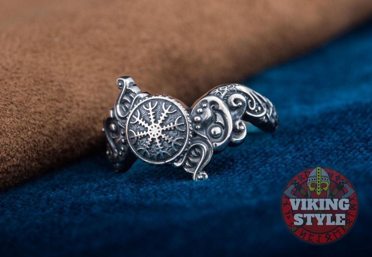 Ægishjálmur Ring - Serpent, 925 Silver