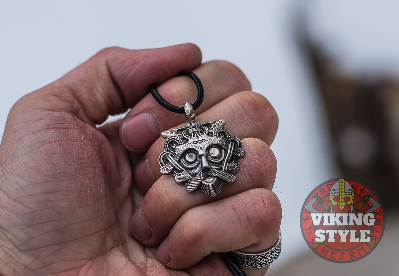 Gnezdovo Mask Pendant - 925 Silver