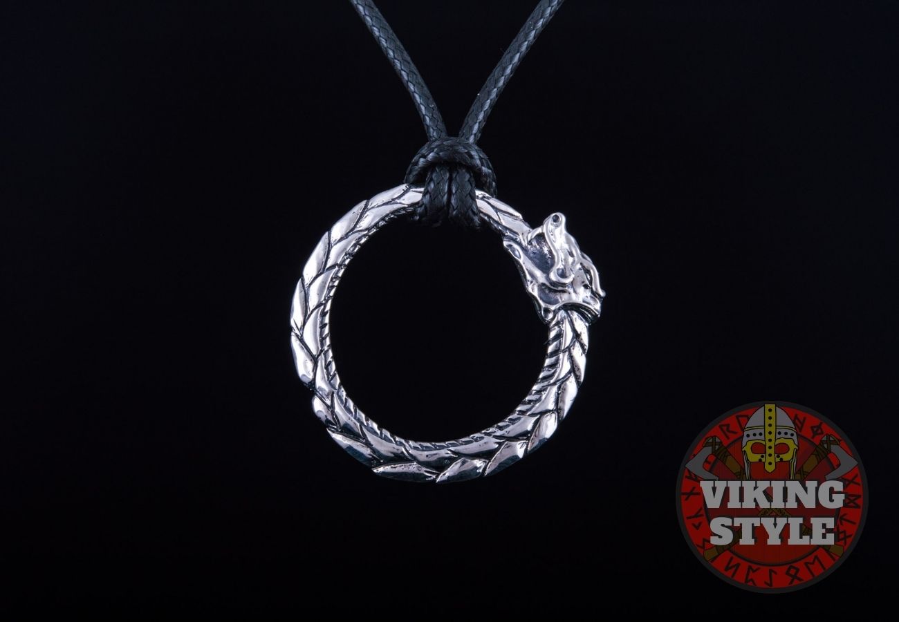 Jörmungandr Pendant - World Serpent, 925 Silver