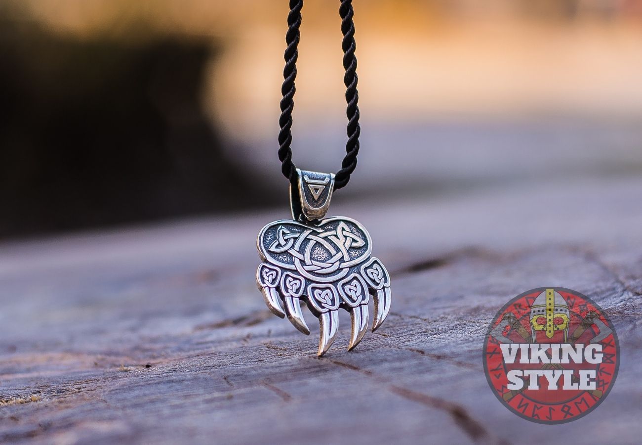 Bear Paw Pendant - Bjørn, 925 Silver