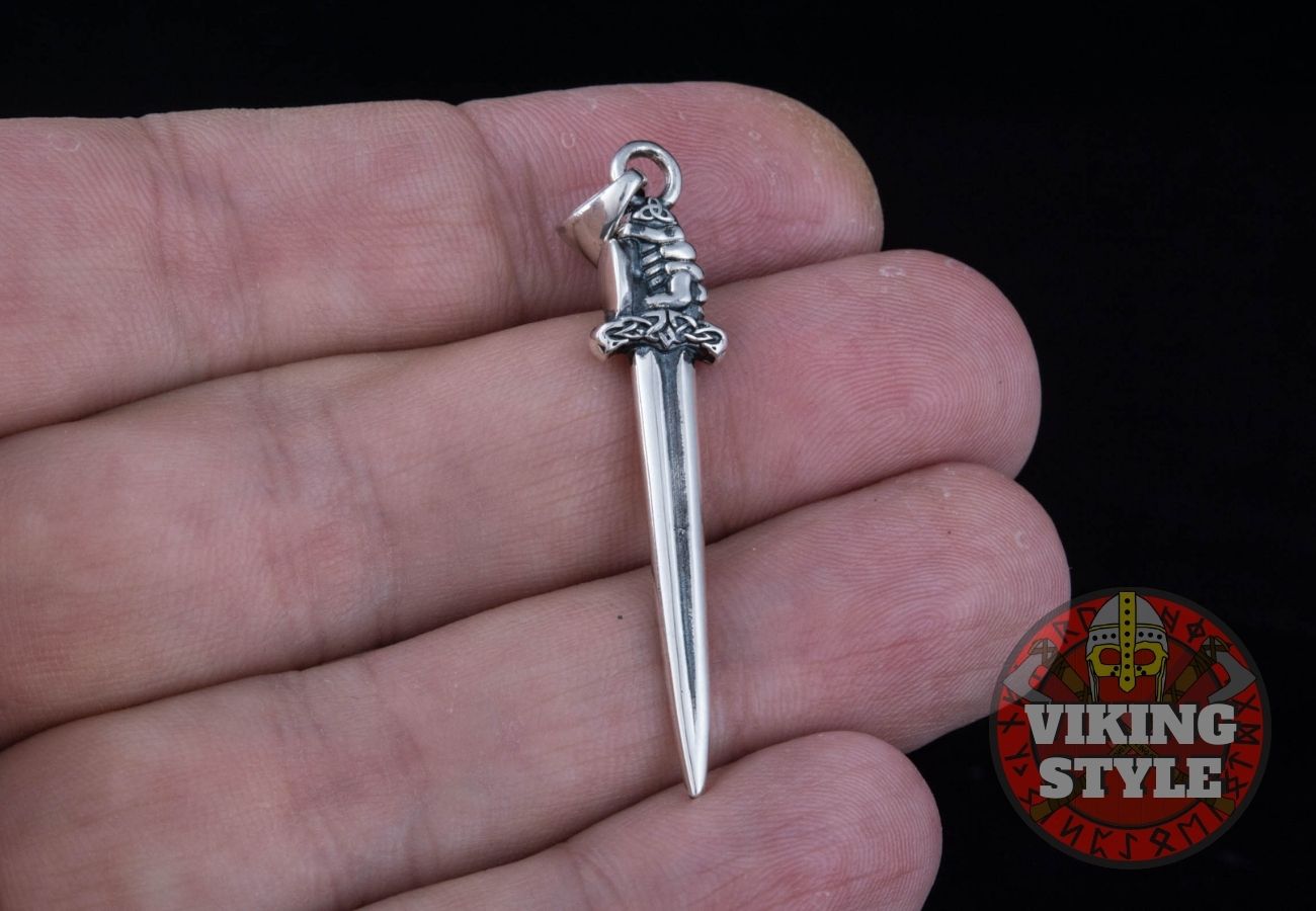 Viking Sword Pendant - 925 Silver
