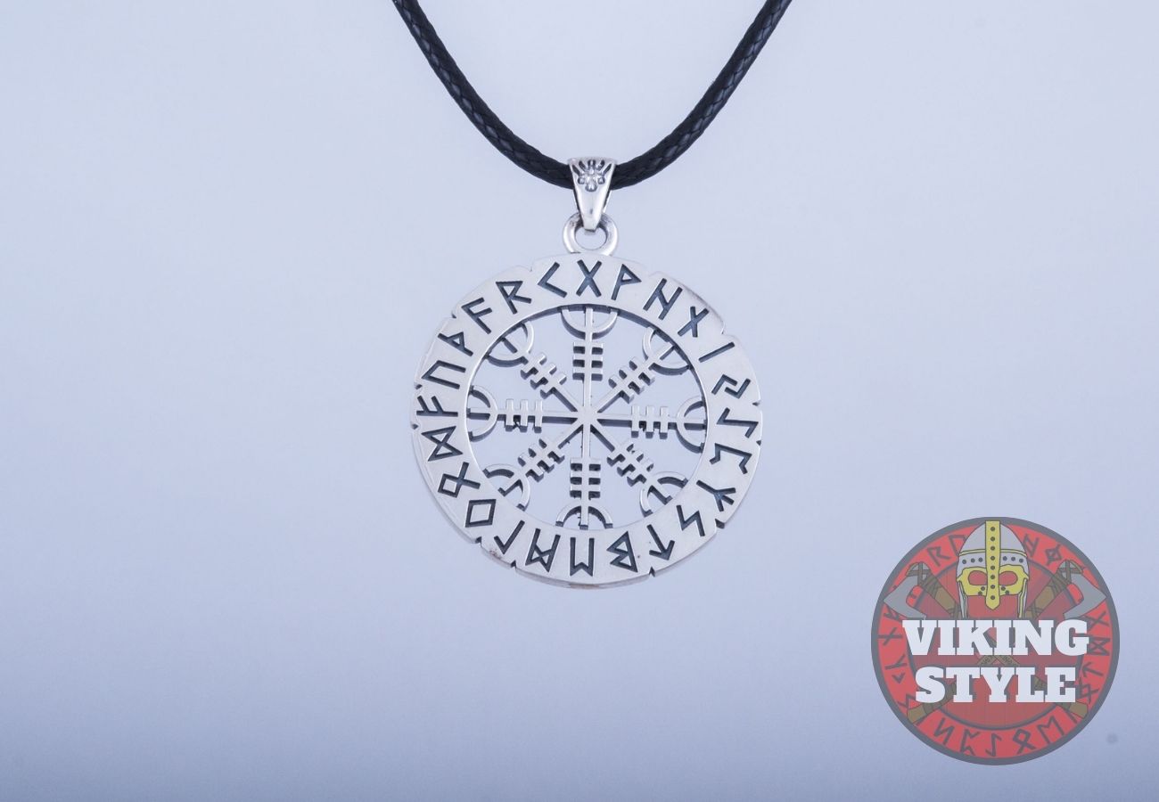 Ægishjálmur Pendant - Runic, 925 Silver