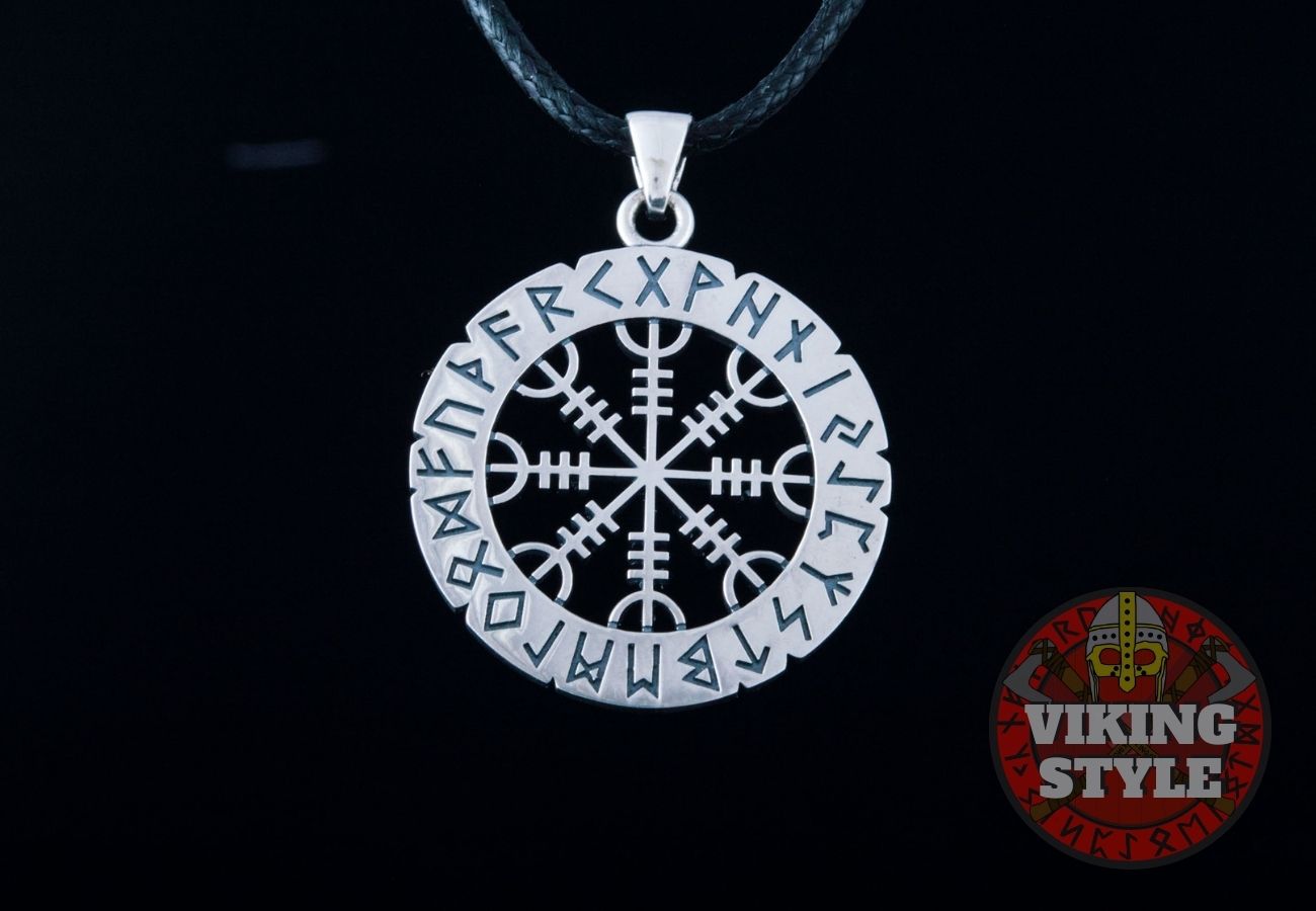 Ægishjálmur Pendant - Runic, 925 Silver
