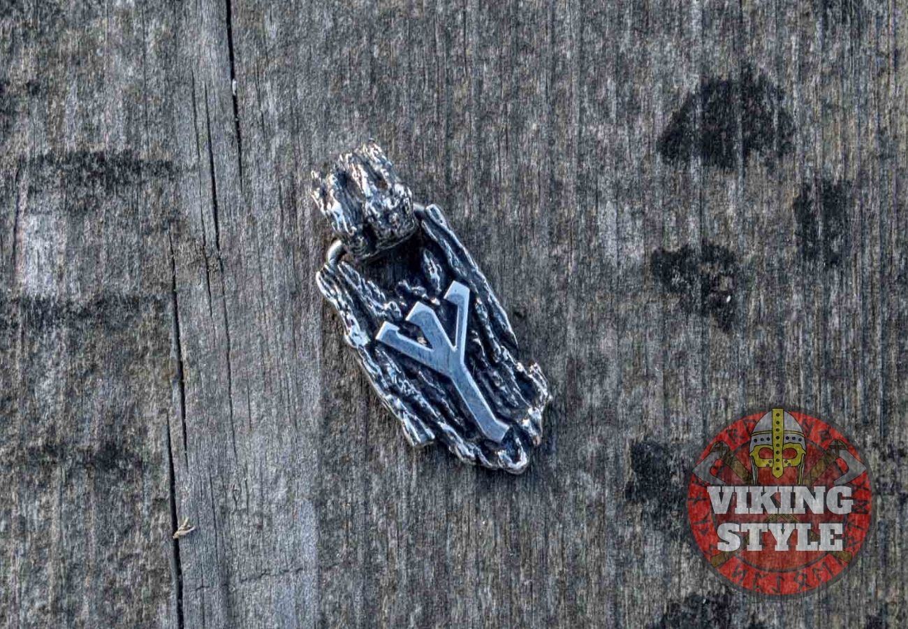 Rune Pendant - Algiz, 925 Silver