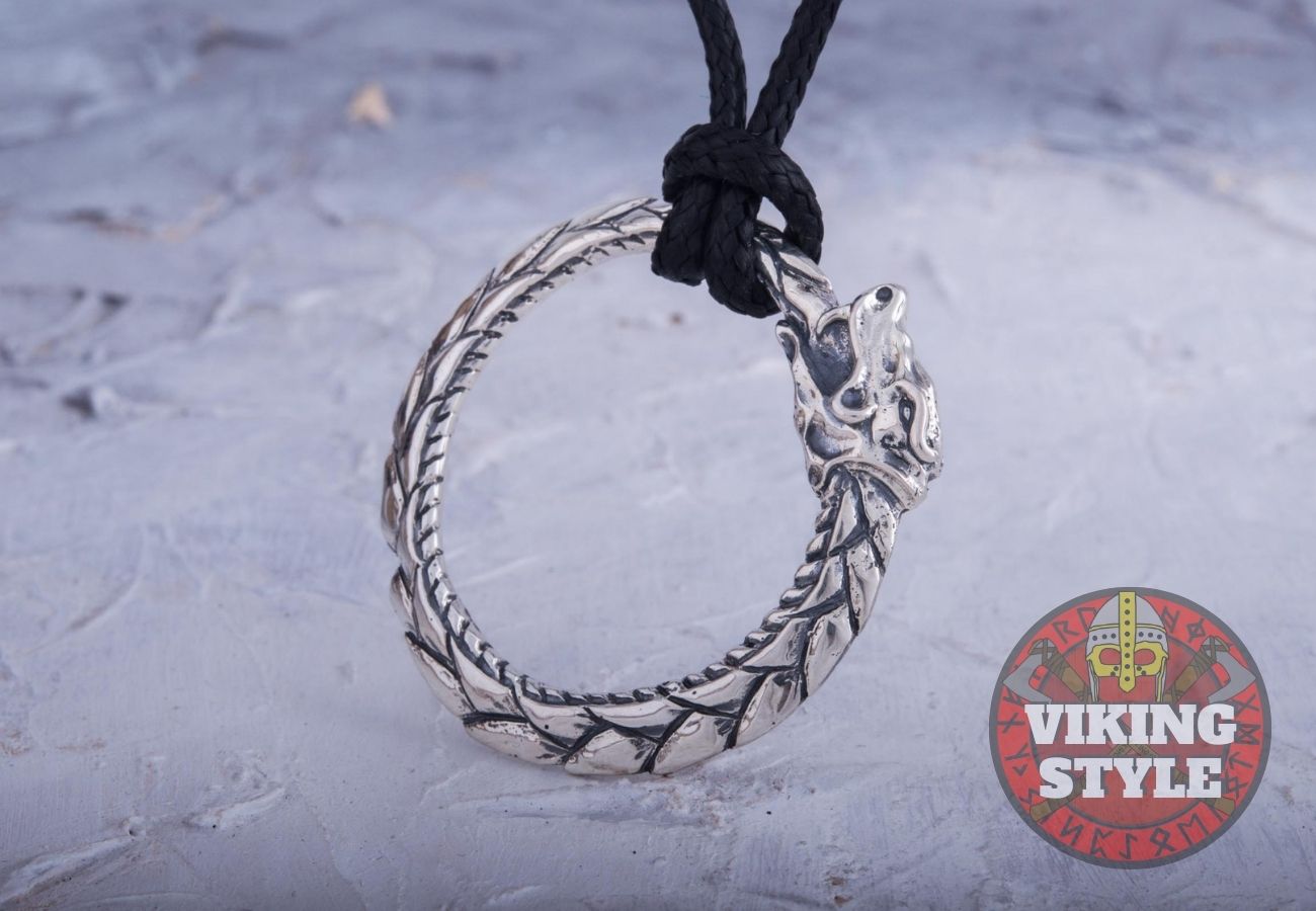 Jörmungandr Pendant - World Serpent, 925 Silver