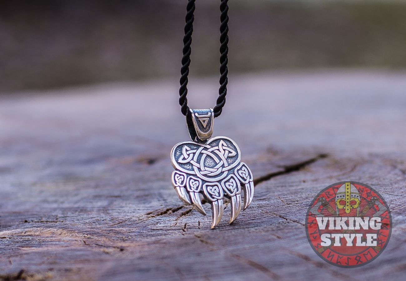Bear Paw Pendant - Bjørn, 925 Silver