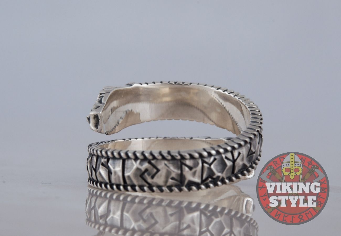 Adjustable Rune Ring II - 925 Silver