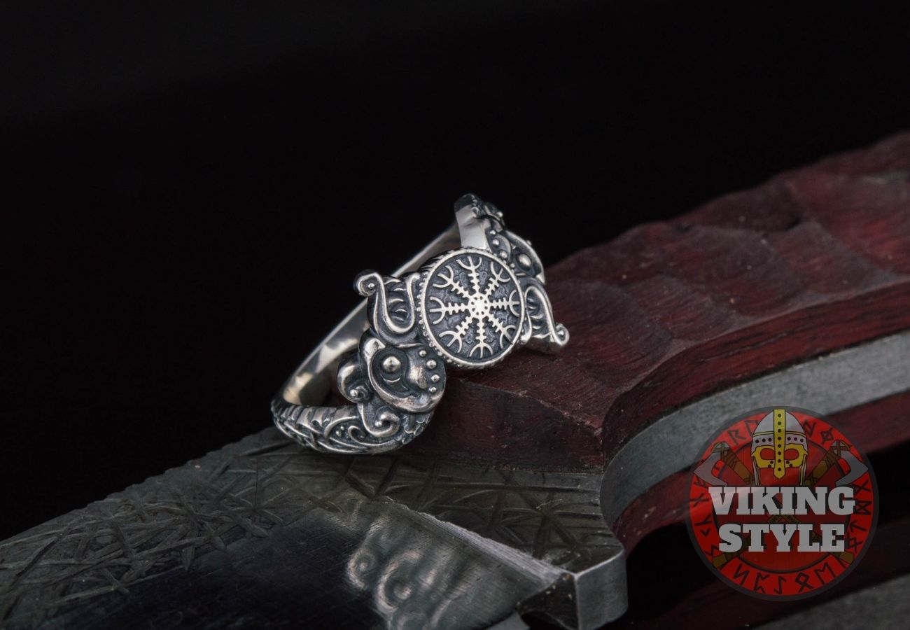 Ægishjálmur Ring - Serpent, 925 Silver