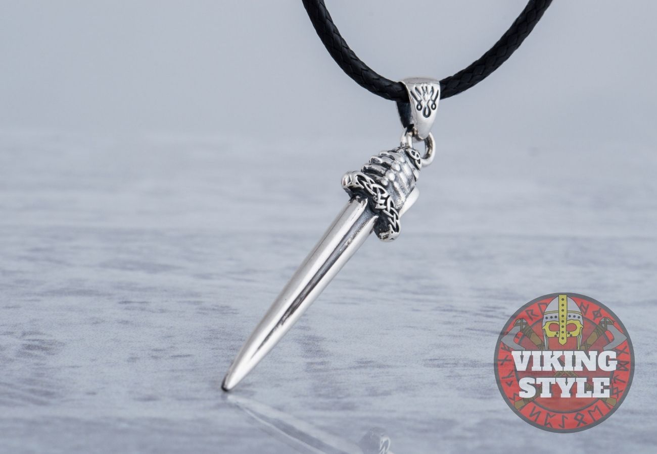 Viking Sword Pendant - 925 Silver