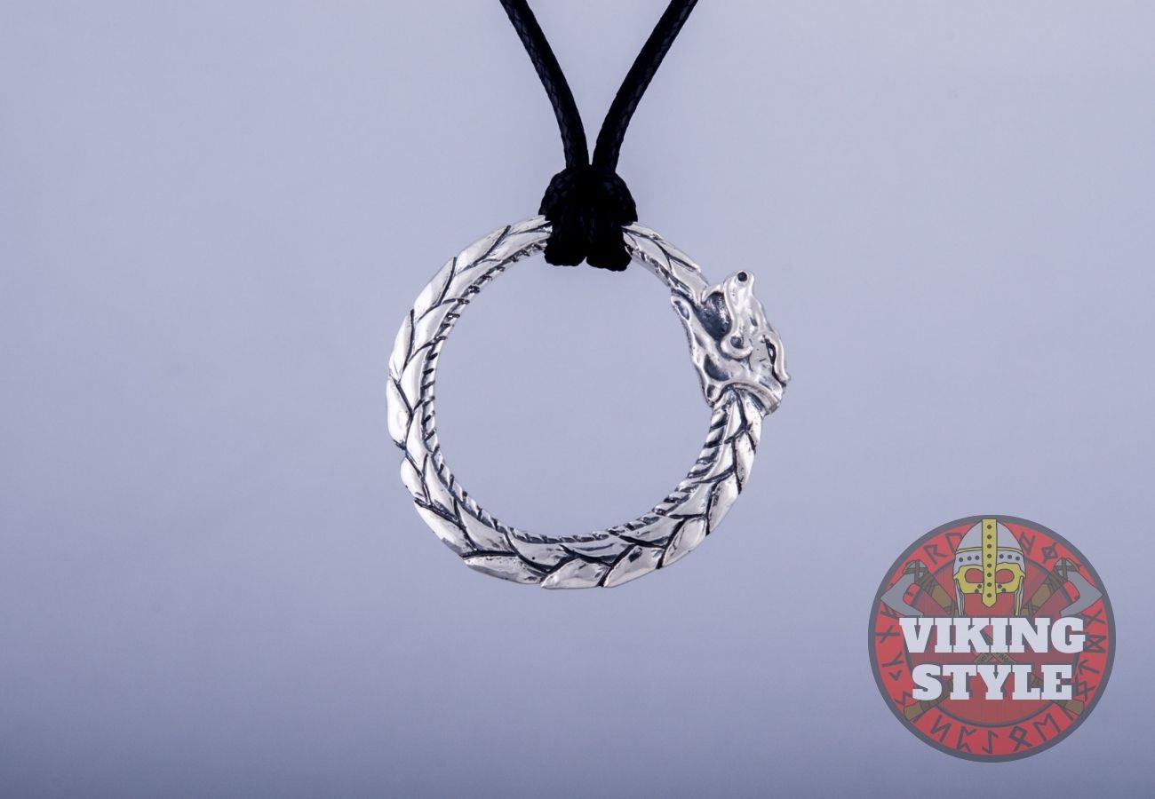 Jörmungandr Pendant - World Serpent, 925 Silver