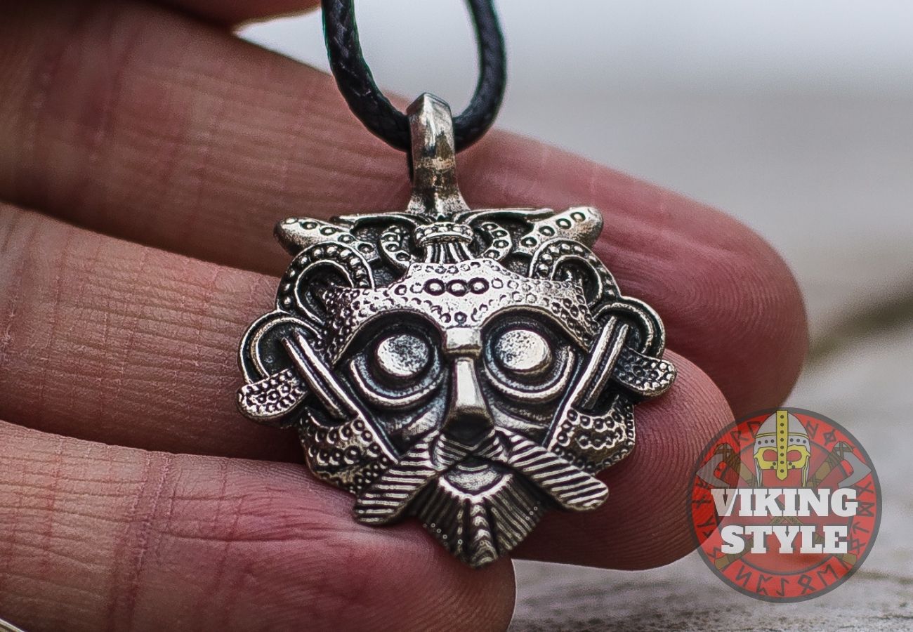 Gnezdovo Mask Pendant - 925 Silver